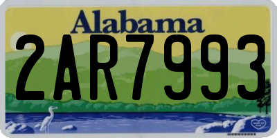 AL license plate 2AR7993