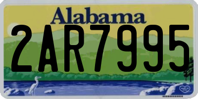 AL license plate 2AR7995