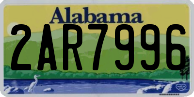 AL license plate 2AR7996