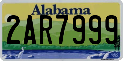 AL license plate 2AR7999