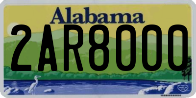 AL license plate 2AR8000
