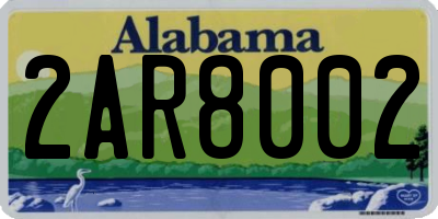 AL license plate 2AR8002