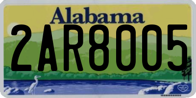AL license plate 2AR8005