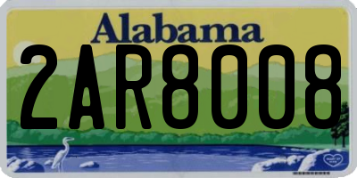 AL license plate 2AR8008