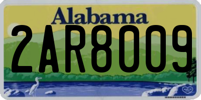 AL license plate 2AR8009