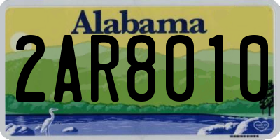 AL license plate 2AR8010