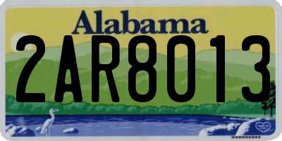 AL license plate 2AR8013