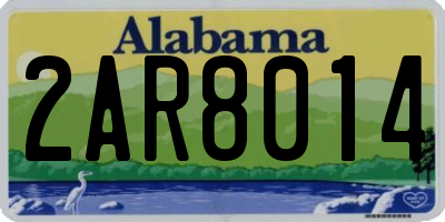 AL license plate 2AR8014
