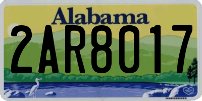 AL license plate 2AR8017