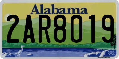 AL license plate 2AR8019