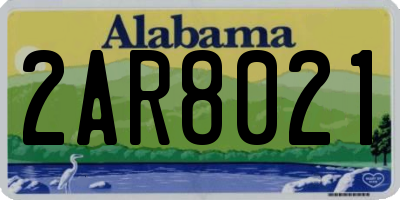 AL license plate 2AR8021