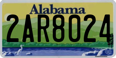 AL license plate 2AR8024