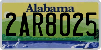 AL license plate 2AR8025