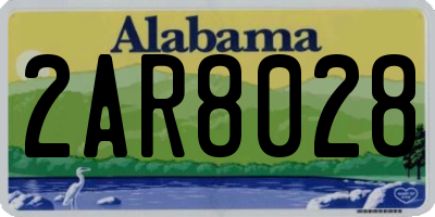 AL license plate 2AR8028