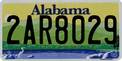 AL license plate 2AR8029