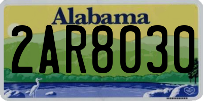 AL license plate 2AR8030