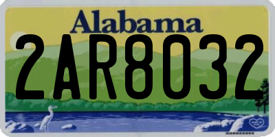 AL license plate 2AR8032