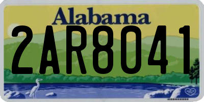 AL license plate 2AR8041