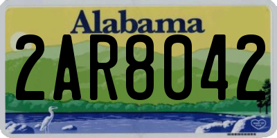 AL license plate 2AR8042