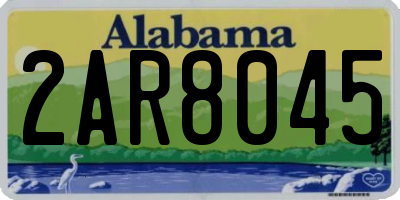 AL license plate 2AR8045