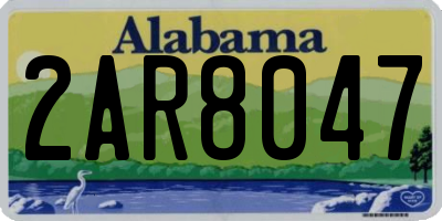 AL license plate 2AR8047