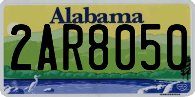 AL license plate 2AR8050
