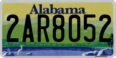 AL license plate 2AR8052