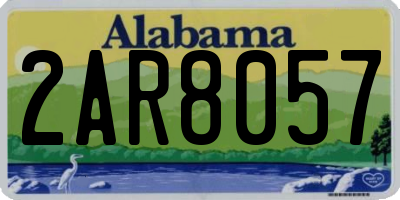 AL license plate 2AR8057