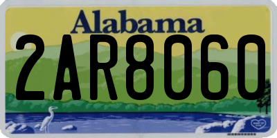 AL license plate 2AR8060