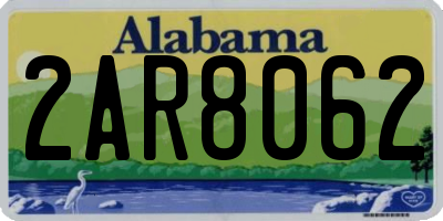 AL license plate 2AR8062