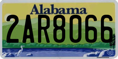 AL license plate 2AR8066