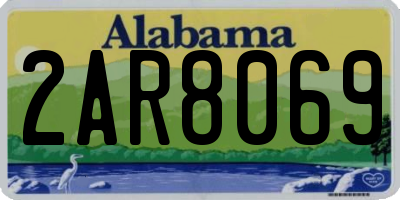 AL license plate 2AR8069