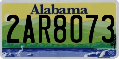 AL license plate 2AR8073