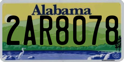 AL license plate 2AR8078