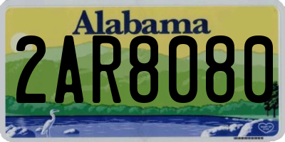 AL license plate 2AR8080