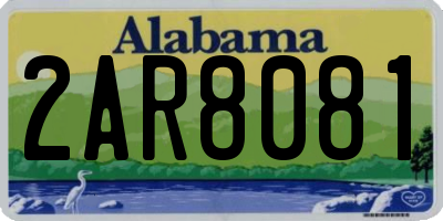 AL license plate 2AR8081