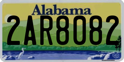 AL license plate 2AR8082