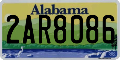 AL license plate 2AR8086