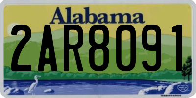 AL license plate 2AR8091