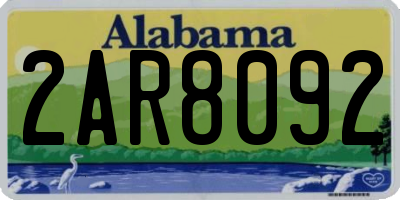 AL license plate 2AR8092