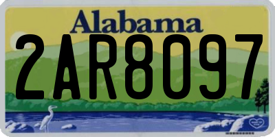 AL license plate 2AR8097