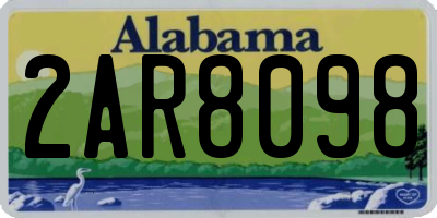 AL license plate 2AR8098
