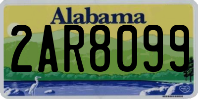AL license plate 2AR8099