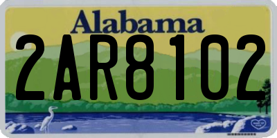 AL license plate 2AR8102