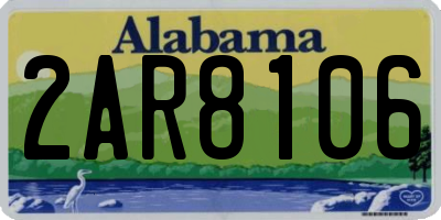 AL license plate 2AR8106