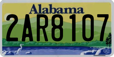 AL license plate 2AR8107