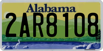 AL license plate 2AR8108
