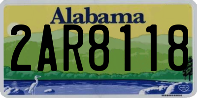 AL license plate 2AR8118
