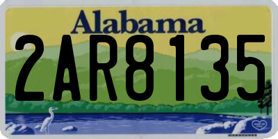 AL license plate 2AR8135