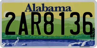AL license plate 2AR8136